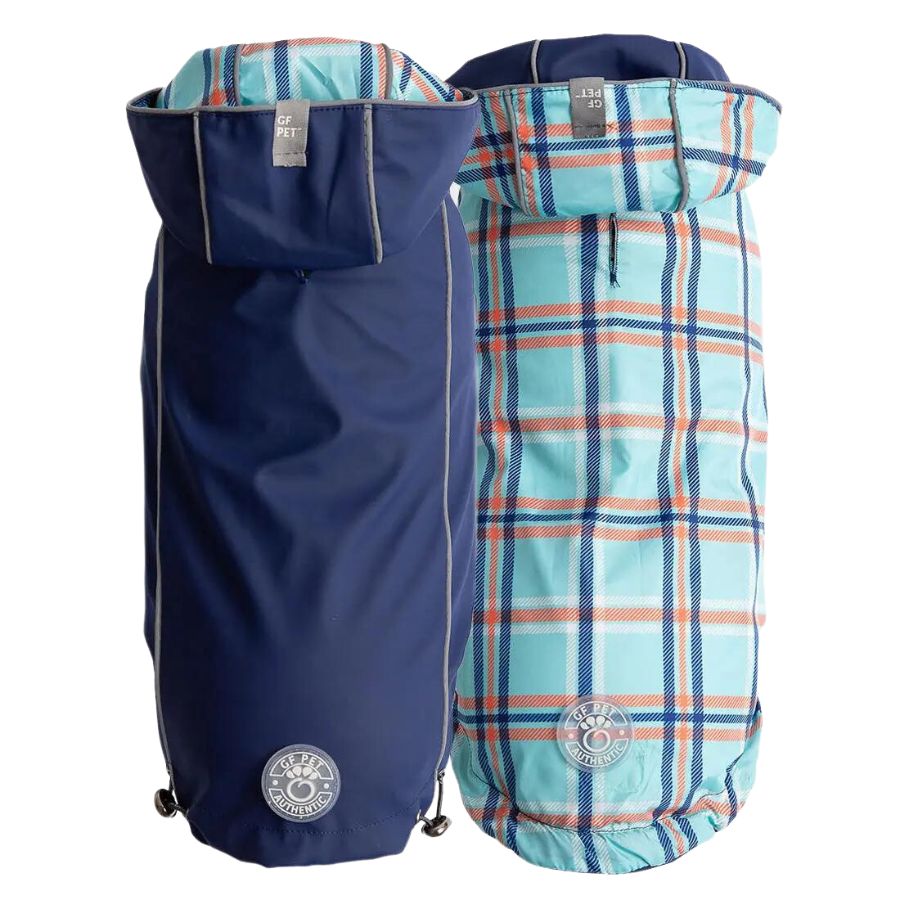Impermeable reversible azul